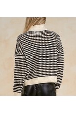 Elan Elan 1/4 zip black/white sweater