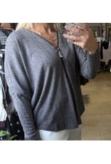 Ariella Popular dolman sleeve zipper top