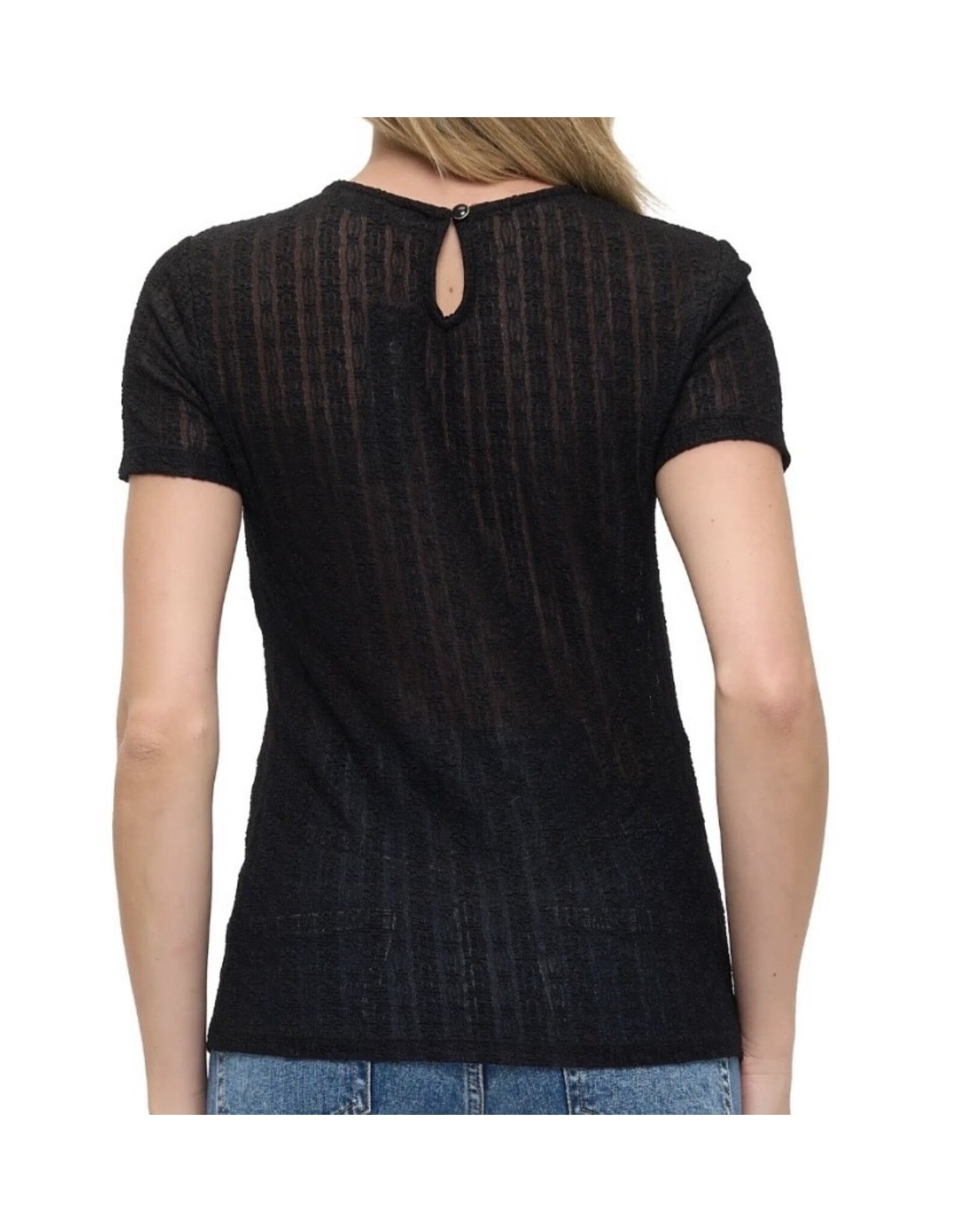 Ariella Black sheer lightweight top