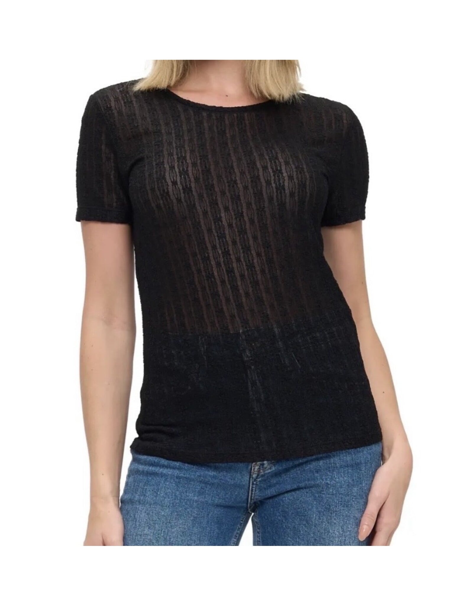 Ariella Black sheer lightweight top