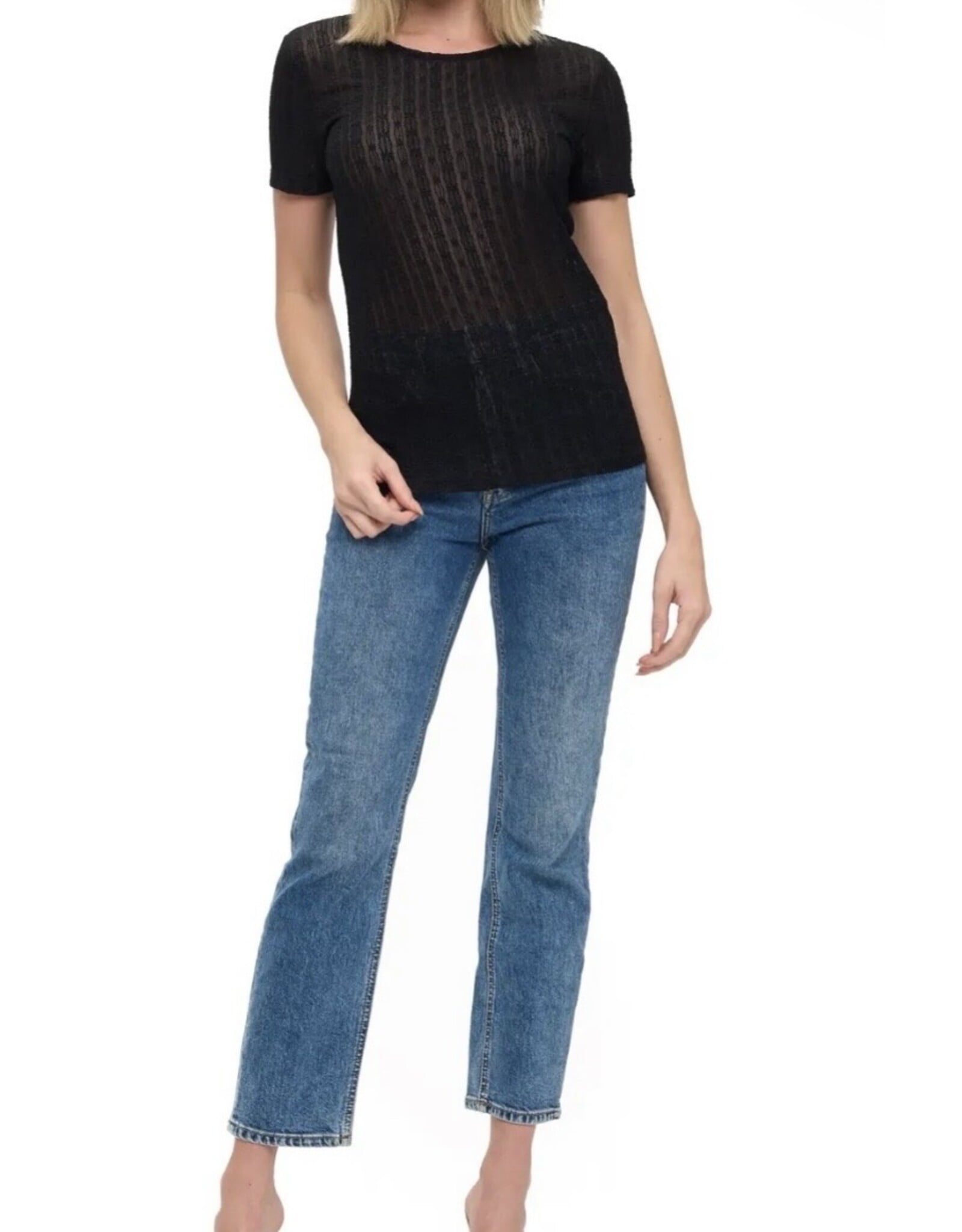 Ariella Black sheer lightweight top