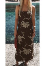 ZSupply Charisma Floral Midi Dress Dark Chocolate
