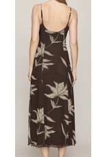 ZSupply Charisma Floral Midi Dress Dark Chocolate