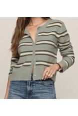 ZSupply Medina Stripe Cardigan Aqua Cloud