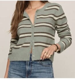 ZSupply Medina Stripe Cardigan Aqua Cloud