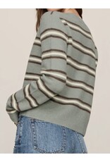 ZSupply Medina Stripe Cardigan Aqua Cloud