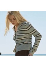 ZSupply Medina Stripe Cardigan Aqua Cloud