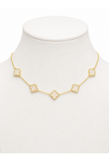 Crystal Clover Charms Necklace