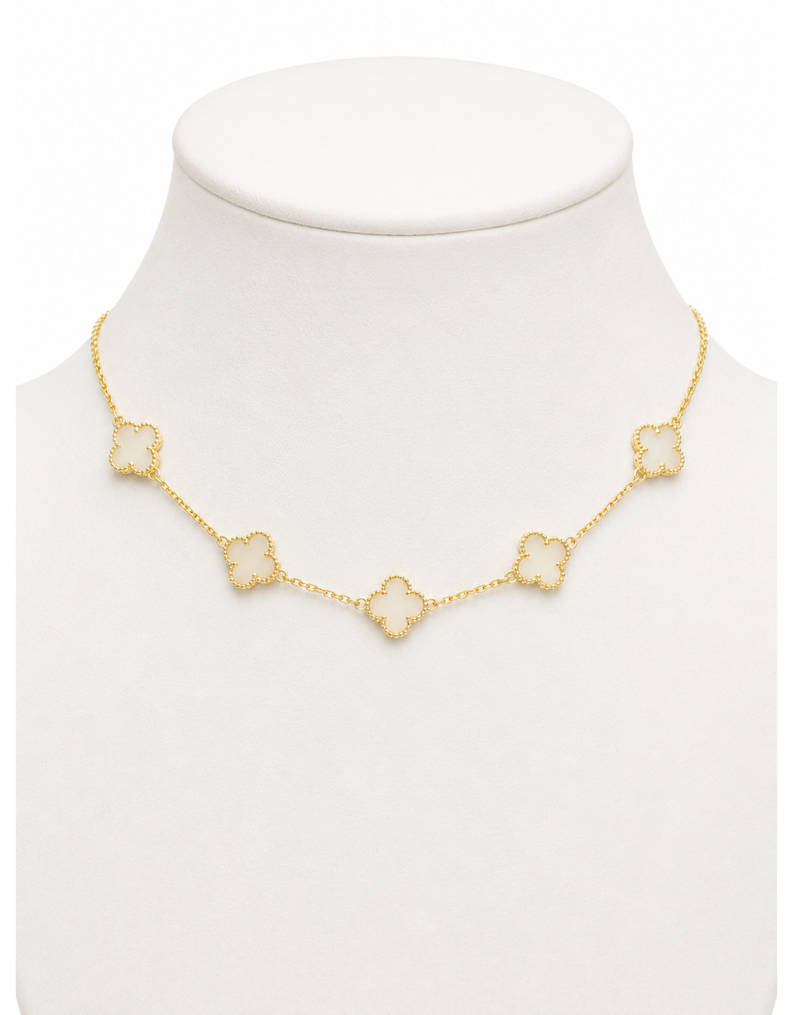 Crystal Clover Charms Necklace