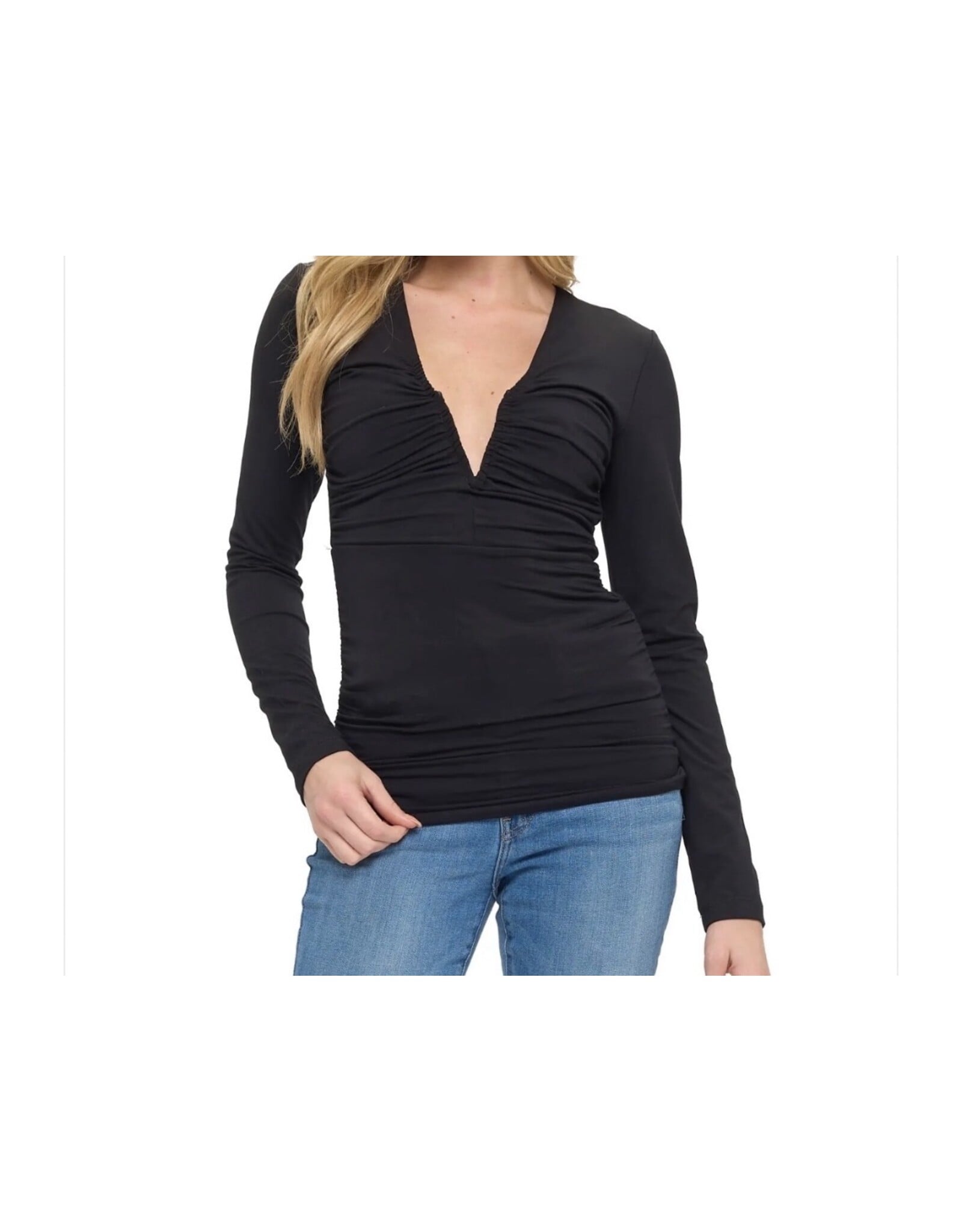 Ariella Ariella black plunge top