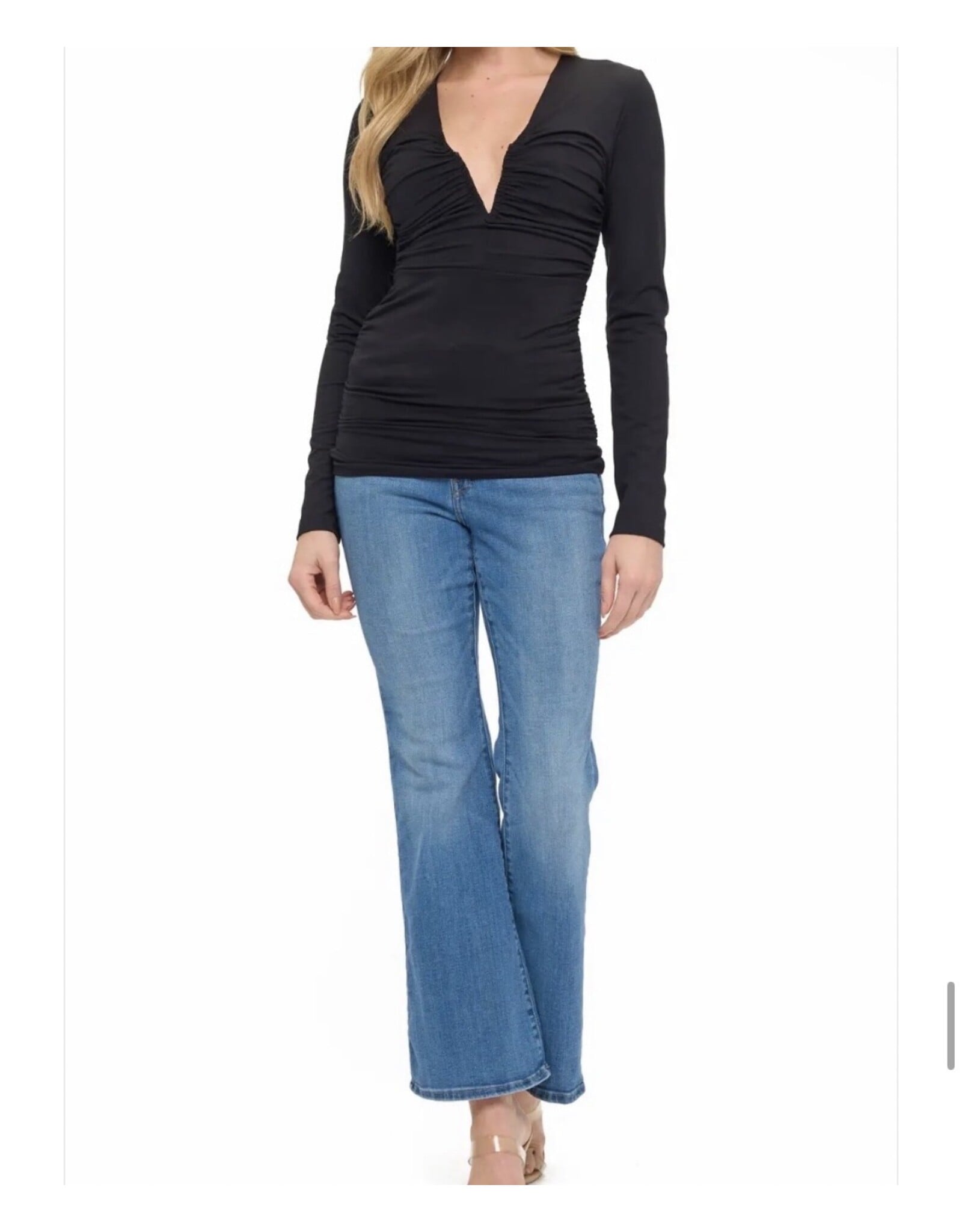 Ariella Ariella black plunge top