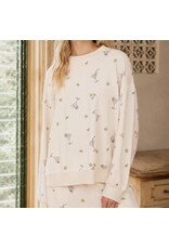 Blu pepper Martini Motif Crew Top