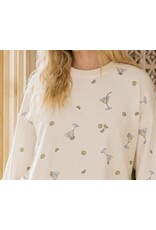Blu pepper Martini Motif Crew Top