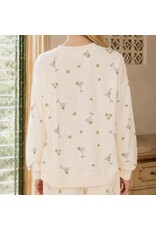 Blu pepper Martini Motif Crew Top