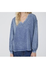 Blu pepper Washed Inverted Seam L/S knit top