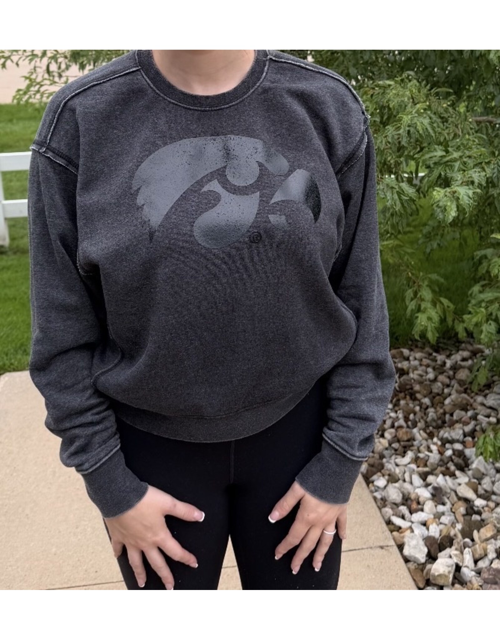 Black on black Hawkeye sweatshirt