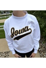 Mock neck cursive IOWA sweatshirt