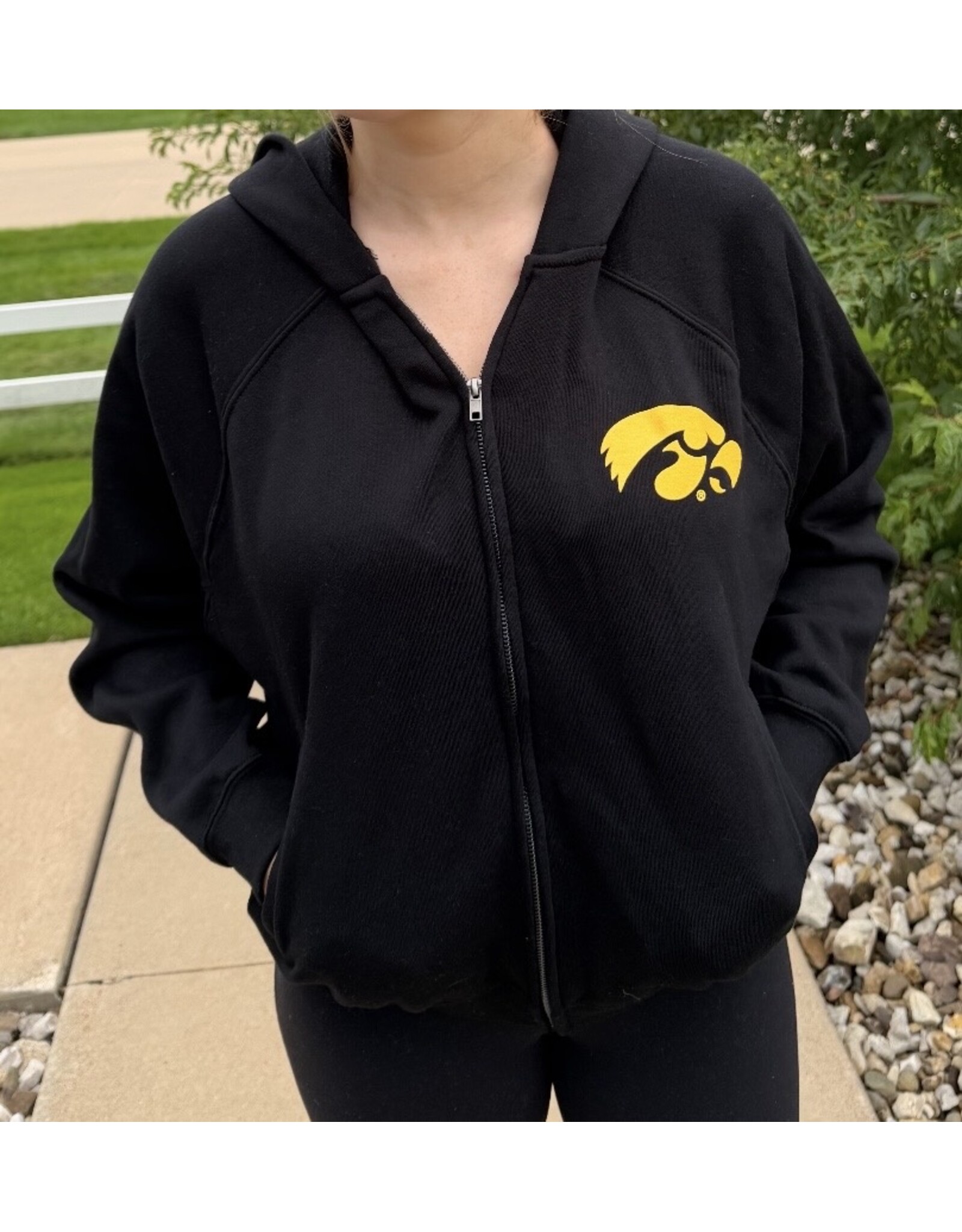 Hawkeye black zip hoody sweatshirt