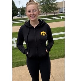 Hawkeye black lightweight full zip hoody