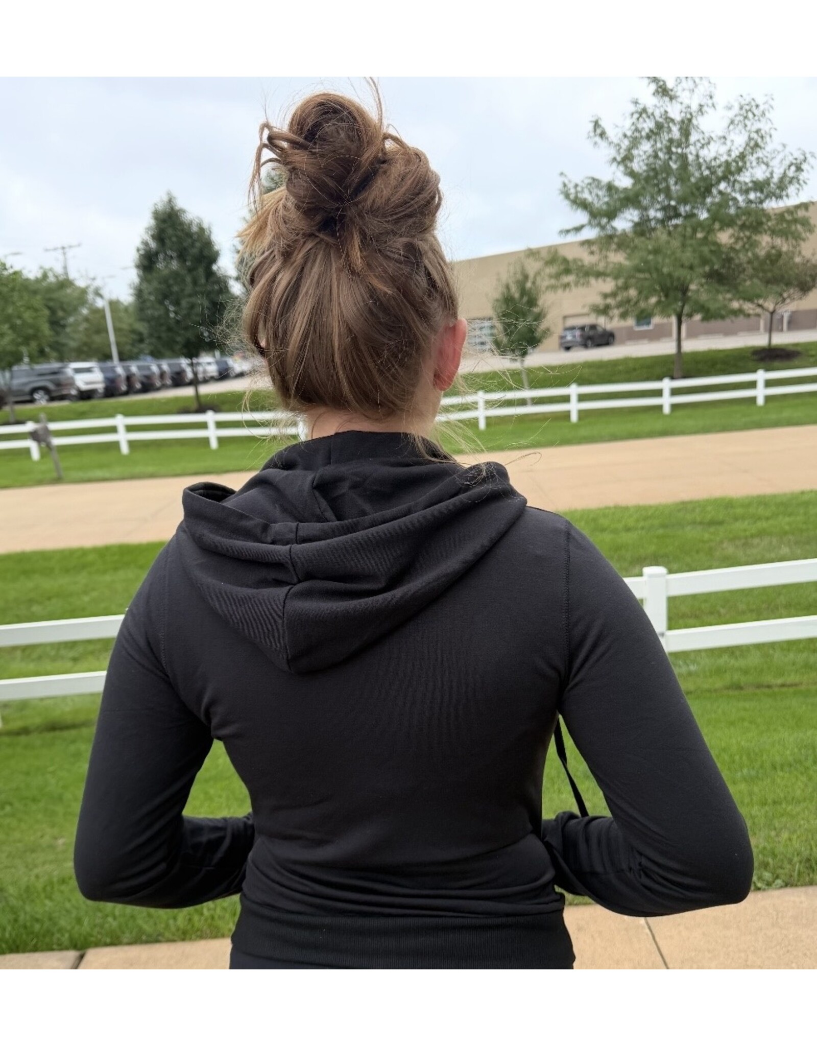 Hawkeye black lightweight full zip hoody