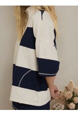 Blu pepper TRENDY Wide Stripe S/S Half Zip