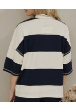 Blu pepper TRENDY Wide Stripe S/S Half Zip