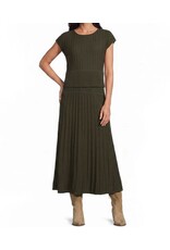 Elan Elan Olive Ribbed A-Line Dress