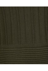 Elan Elan Olive Ribbed A-Line Dress