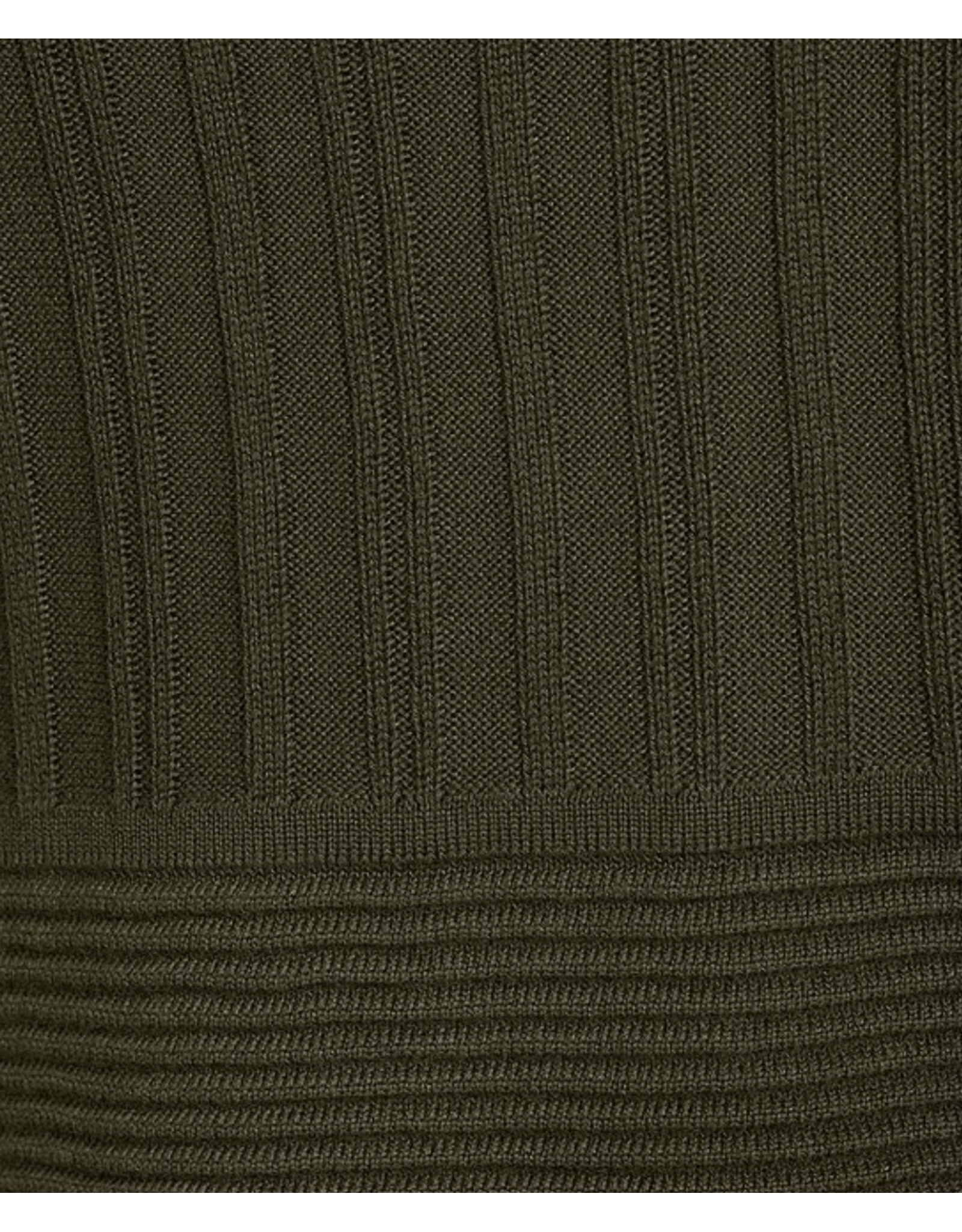 Elan Elan Olive Ribbed A-Line Dress