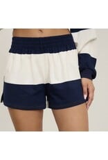 Blu pepper Wide Stripe Knit Shorts