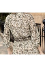 Elan elan V-Neck 3/4 Slv Midi Dress