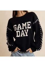 Gameday Contrast Stitch L/S Sweater