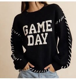 Gameday Contrast Stitch L/S Sweater