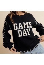 Gameday Contrast Stitch L/S Sweater