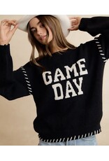 Gameday Contrast Stitch L/S Sweater