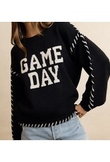 Gameday Contrast Stitch L/S Sweater