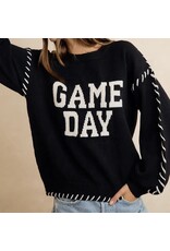 Gameday Contrast Stitch L/S Sweater