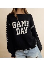 Gameday Contrast Stitch L/S Sweater