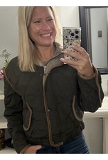 Elan Elan Puffer Jacket w/ Corduroy Trim
