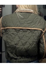 Elan Elan Puffer Jacket w/ Corduroy Trim