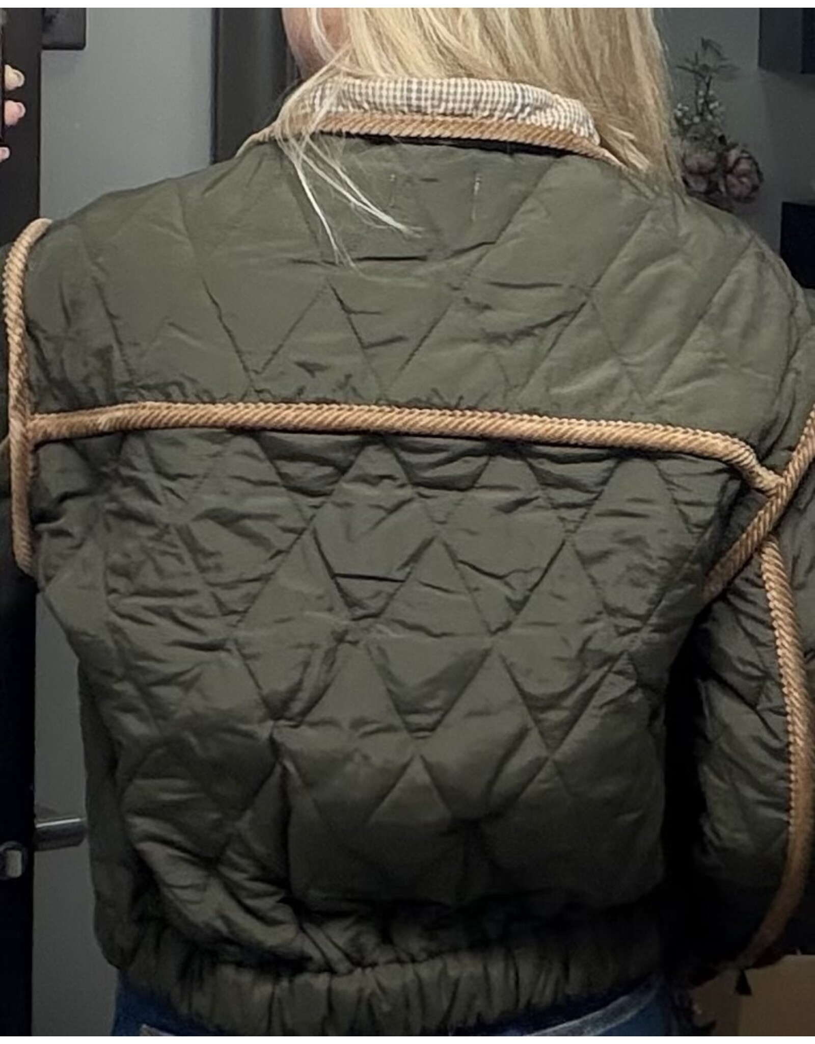 Elan Elan Puffer Jacket w/ Corduroy Trim
