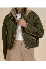 Elan Elan Puffer Jacket w/ Corduroy Trim