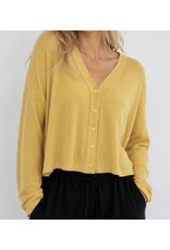 Wasabi  Waffle Cardigan