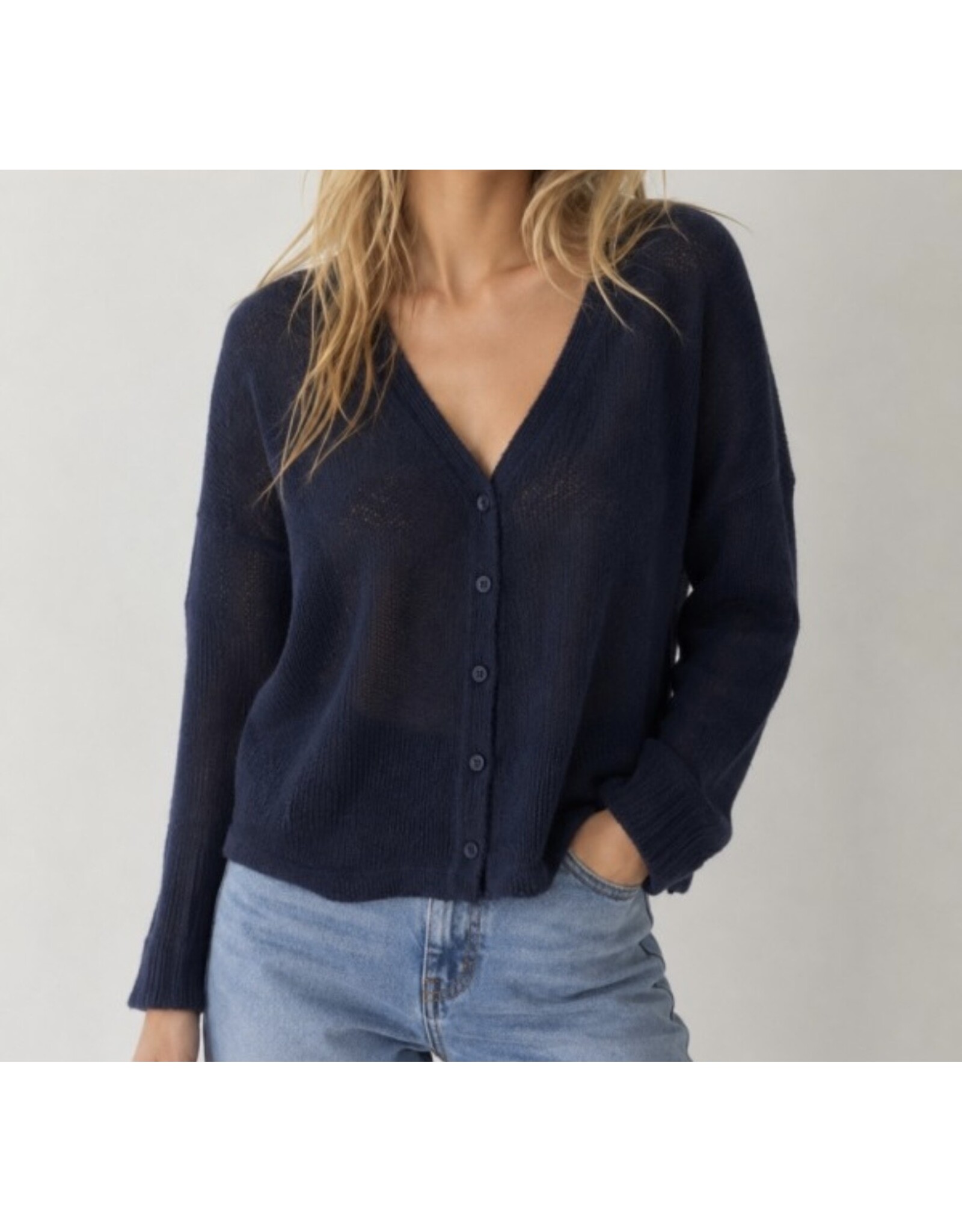 Wasabi  Waffle Cardigan