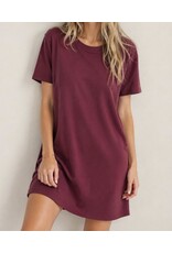 Wasabi Dress in techno cupro Burgundy