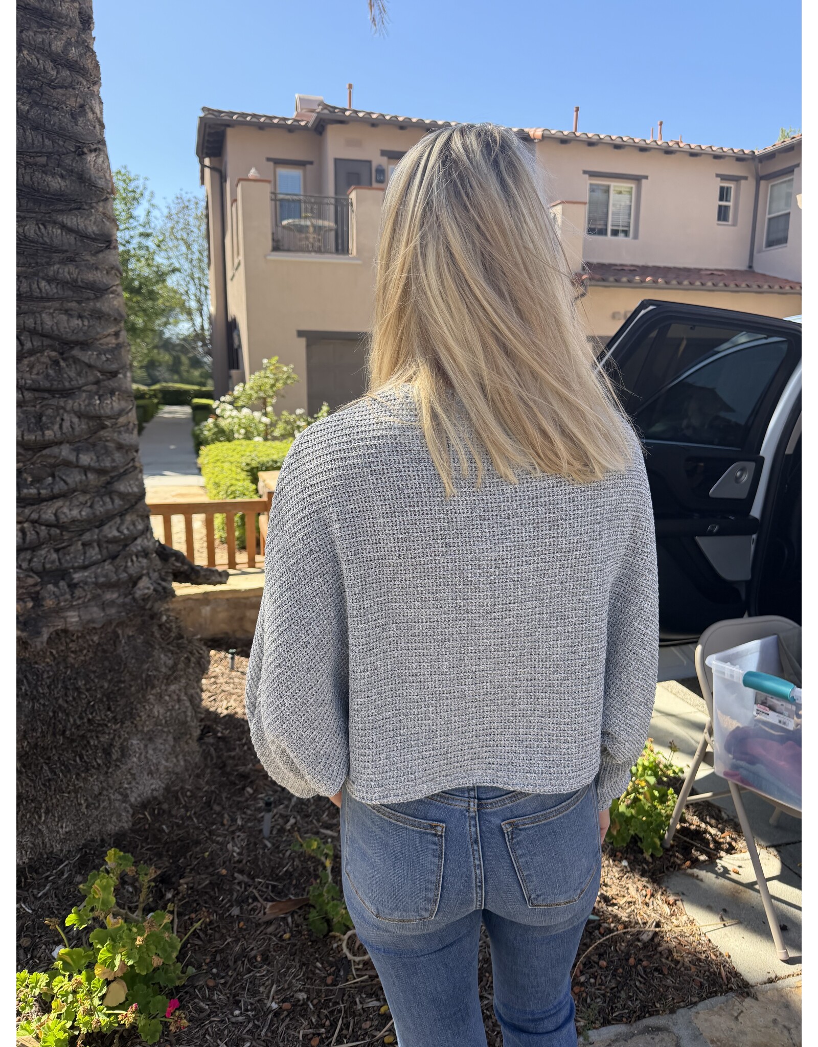 Wasabi knit bat sleeve sweater