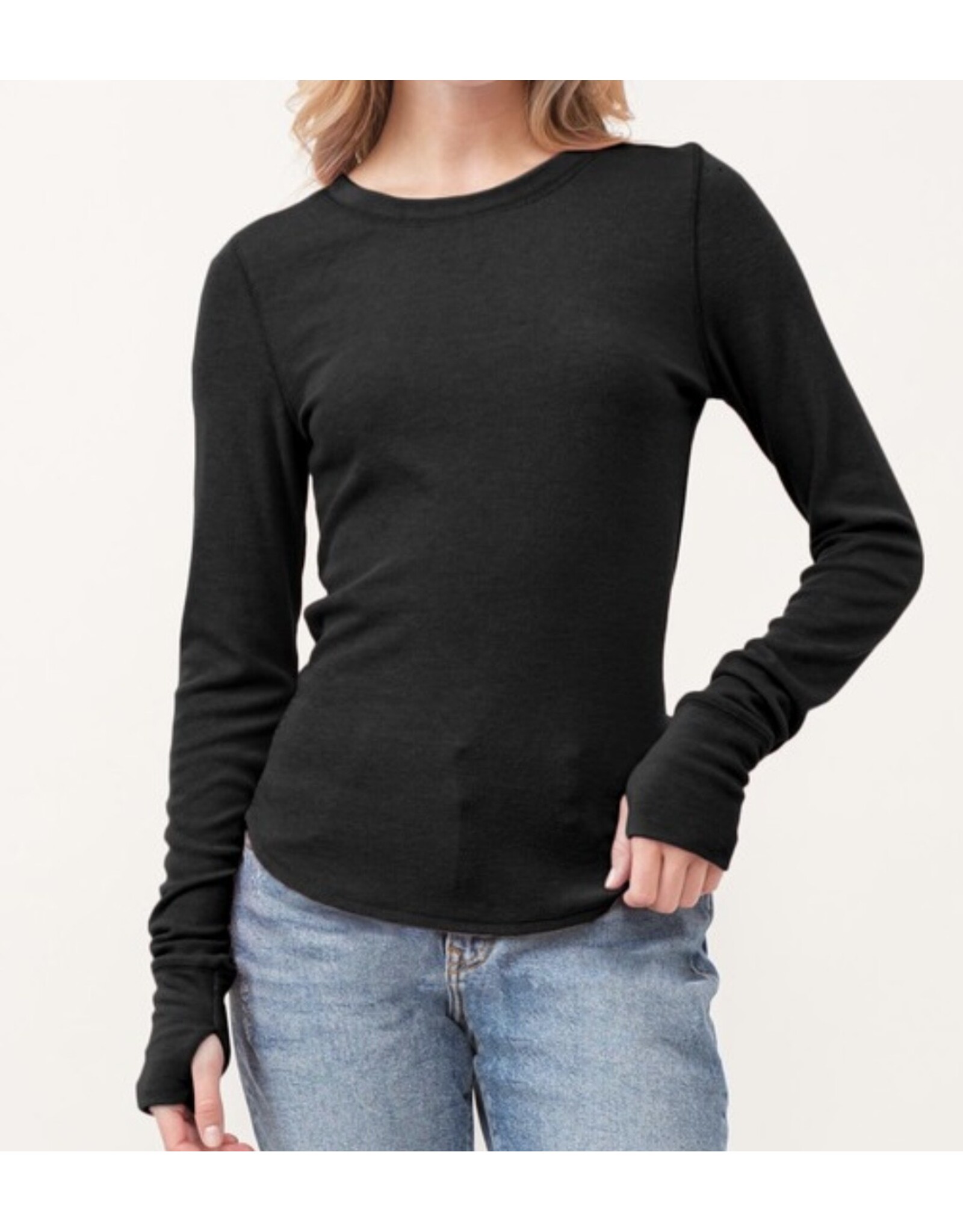 Wasabi heavy baby rib l/s top