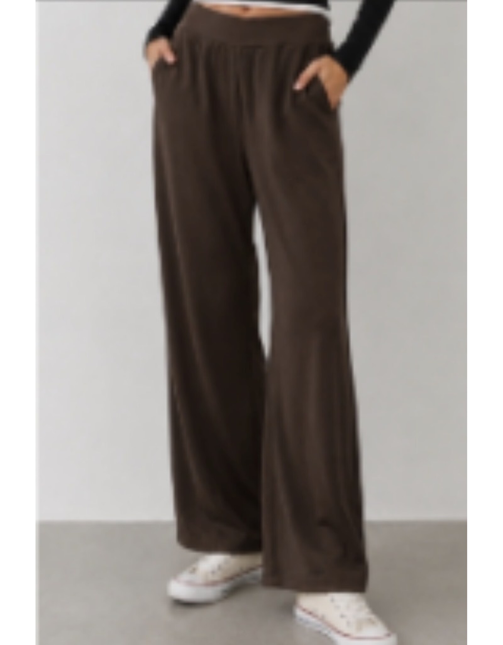 Wasabi Baby Rib Palazzo Pants