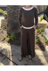 Wasabi Baby Rib Palazzo Pants
