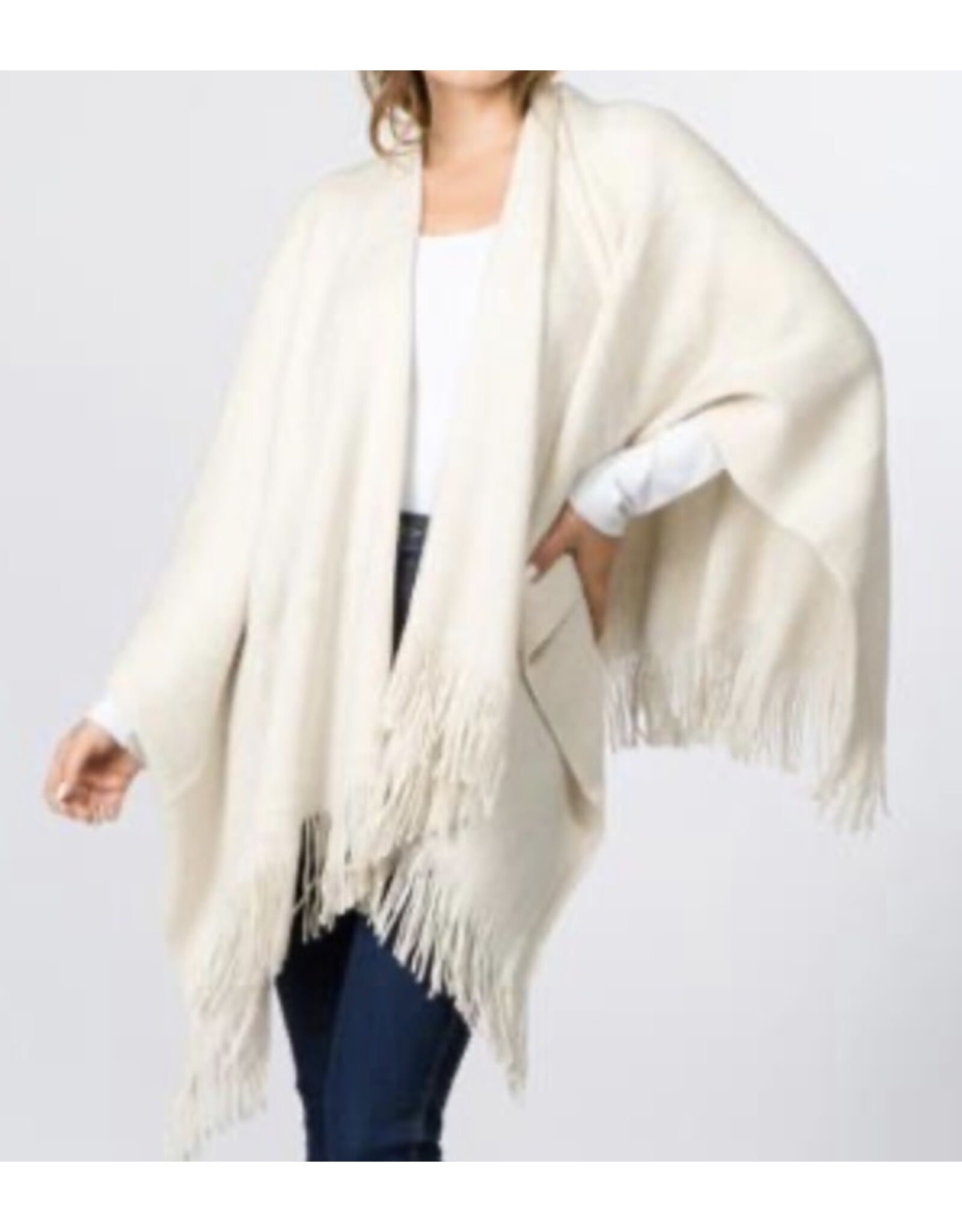 Gorgeous light metallic poncho